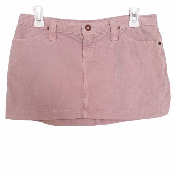 Ag Adriano Goldschmied The Rich Y2K Pink Corduroy Micro Mini Skirt Size 28 - Picture 1 of 8